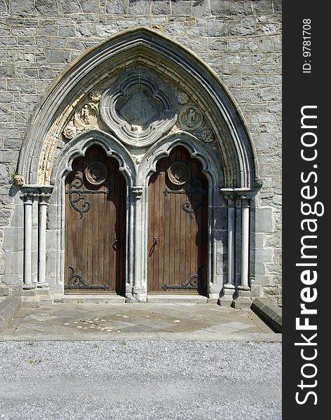 Door of the cathedral of Kilkenny, in Ireland. Door of the cathedral of Kilkenny, in Ireland