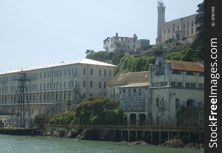 Alcatraz prison in san francisco bay