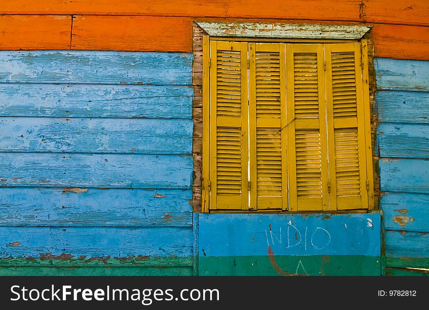 Colorful detail in the neighbourhoud of La Boca, Bueonos Aires, Argentina