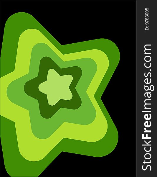 The green vector retro background