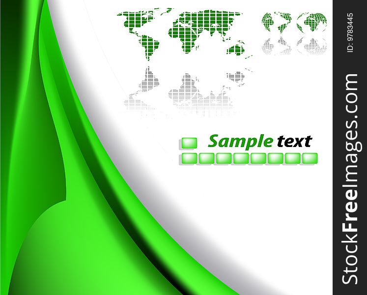 The vector green abstract background