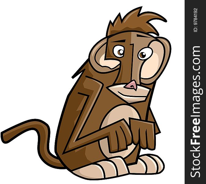 Clip art image of a monkey