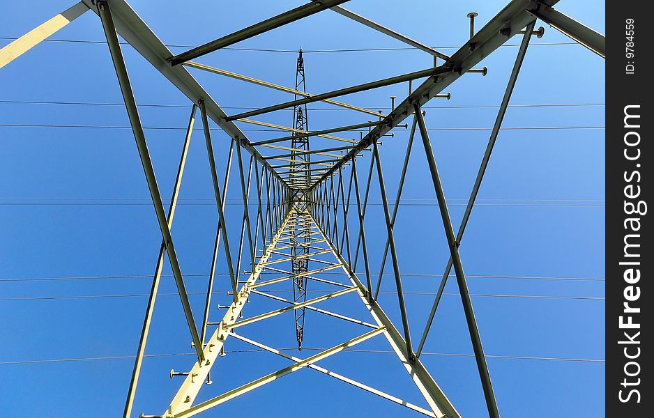 A photo of a power pole