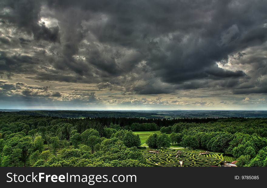 Beautiful sight over the Netherlands - the eternal game between light and darkness. Beautiful sight over the Netherlands - the eternal game between light and darkness