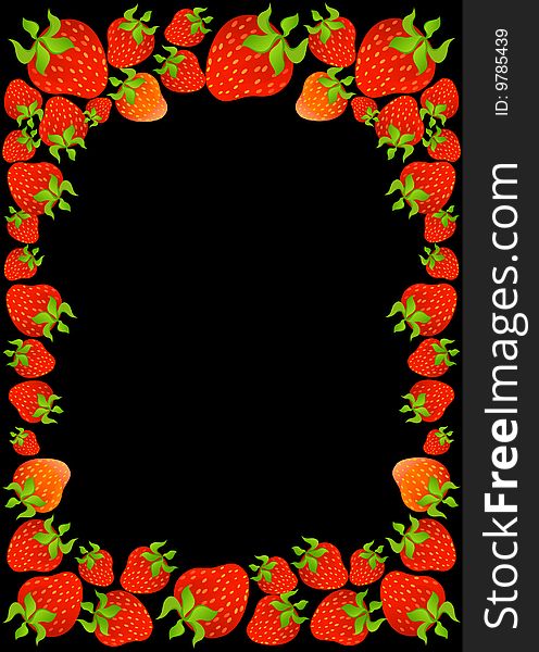 Beautiful juicy strawberry against on a dark background
