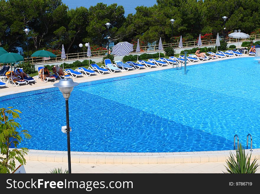 Swimming pool in the hotel