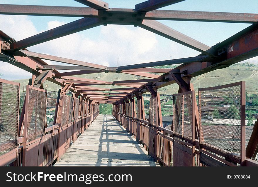 Foot-bridge on Eastern Siberian railway