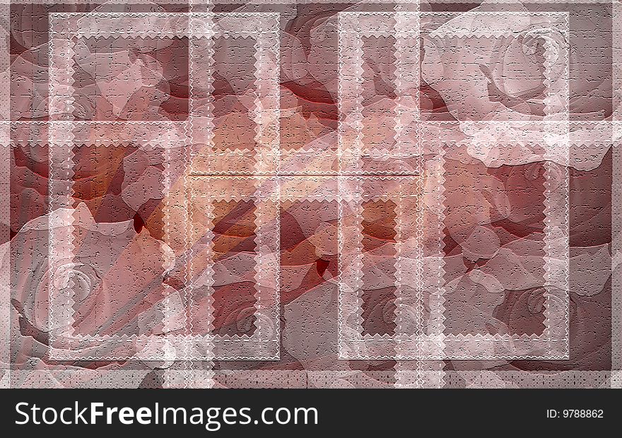 A wonderful artistic illustration for background with roses. A wonderful artistic illustration for background with roses