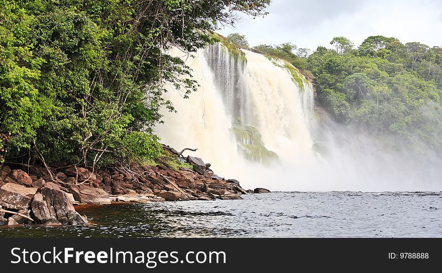 Waterfall at Canaima National Park, Venezuela