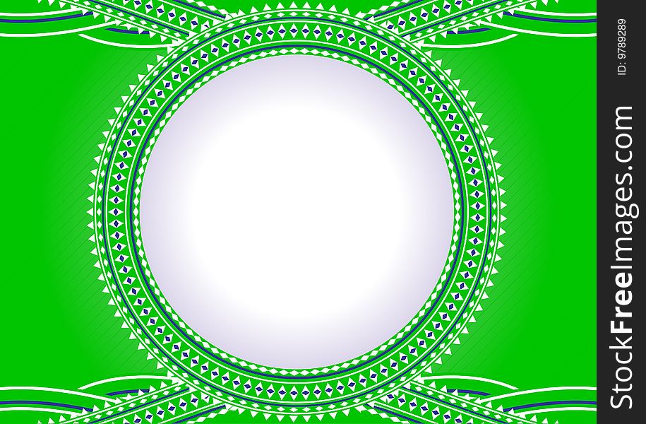 An elegant illustration design of circle frame for text or photos - blank so you can add your own images. Vector illustration.