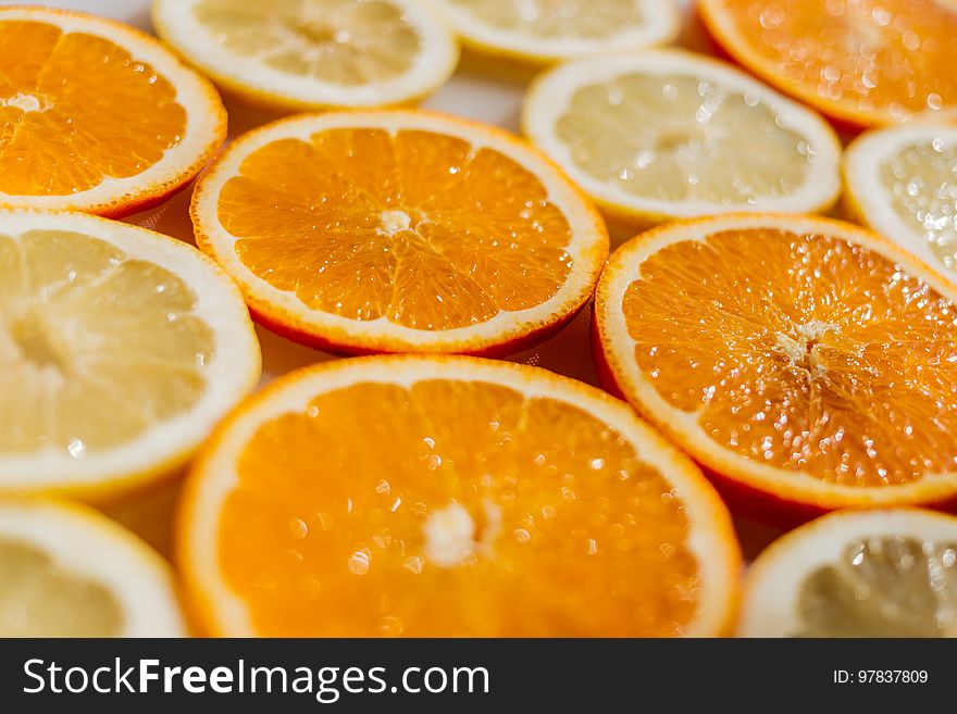 Orange And Lemon Slices