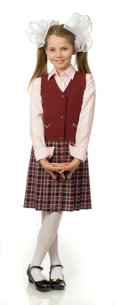 The Cherry Girl In A School Uniform Stock Image The Cherry Girl In A School Uniform Stock Image