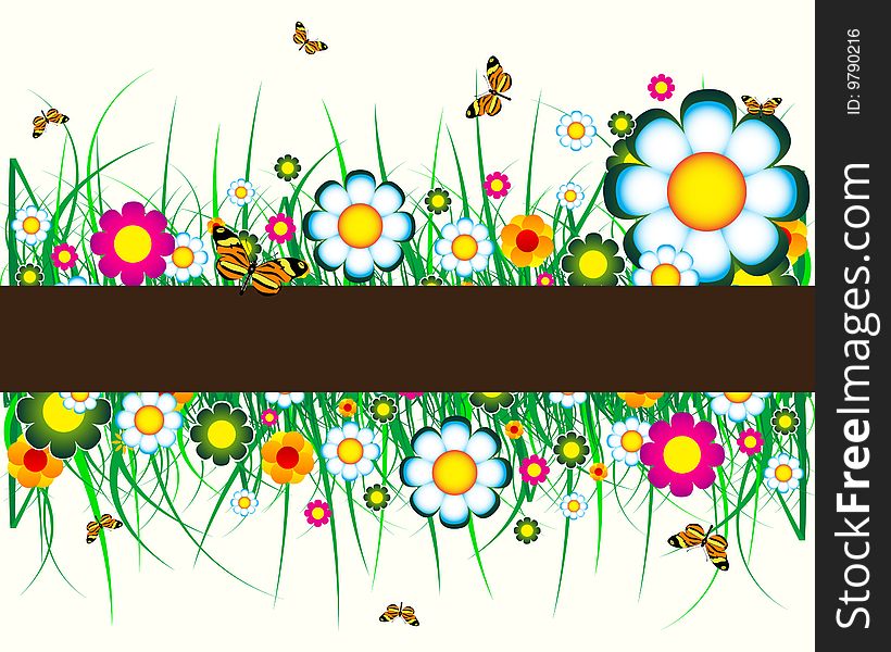 Floral background with place for your text