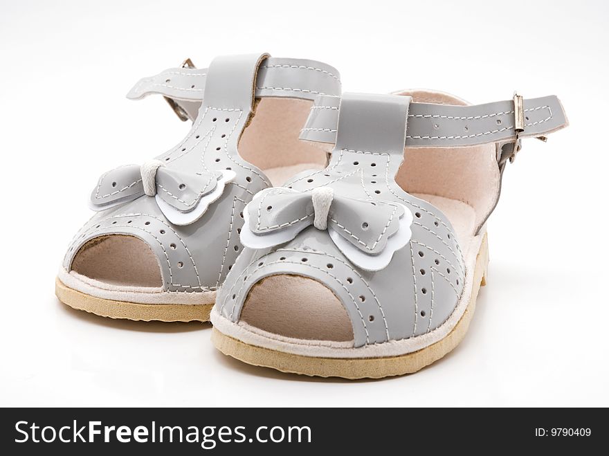 Pair of children's shoes for girls. Pair of children's shoes for girls