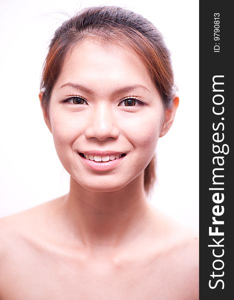 An image of a young asian female. An image of a young asian female