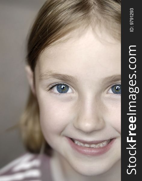 Portrait of young little girl with focus on eyes. Portrait of young little girl with focus on eyes