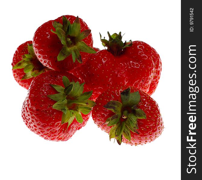 A strawberry, macro shot of texture