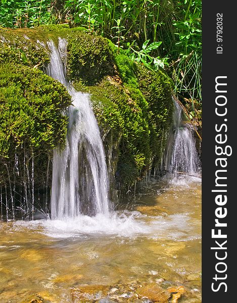 A small water fall in a foster at Serbia