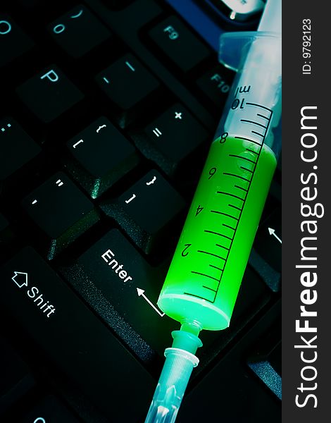 Computer virus, antivirus. A vaccine in a syringe.