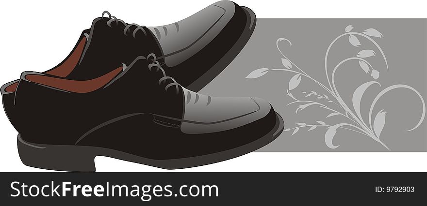 Masculine classic shoes. Vector illustration
