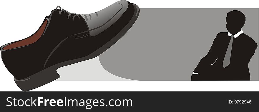 Modern classic shoes for businessman. Vector illustration