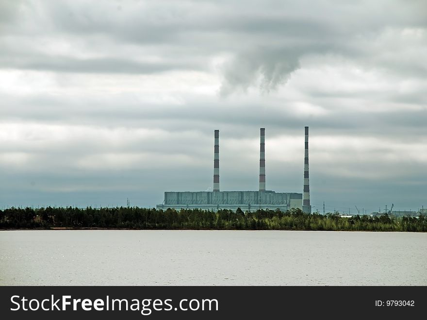 Work power-station on passing gas