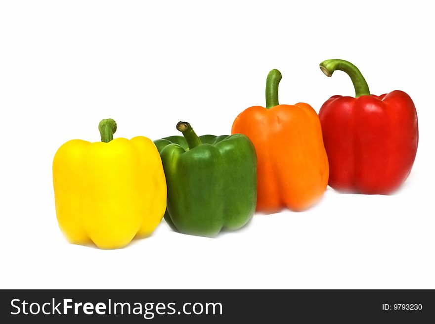 Photo of different colored peppers. Photo of different colored peppers