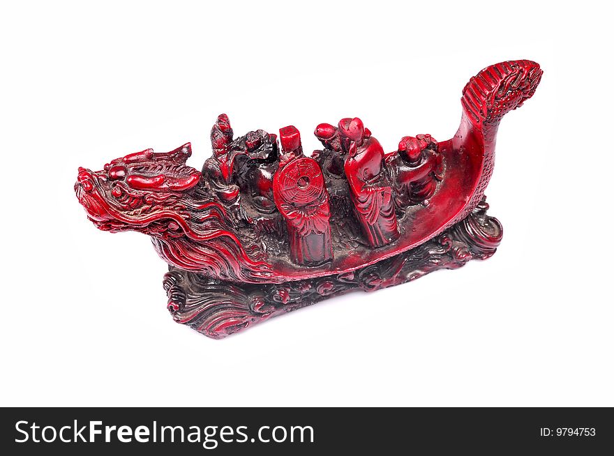 Fengshui dragon isolated on white background.