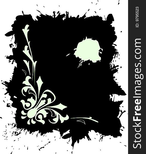 Grunge banner  in black colour. Vector illustration