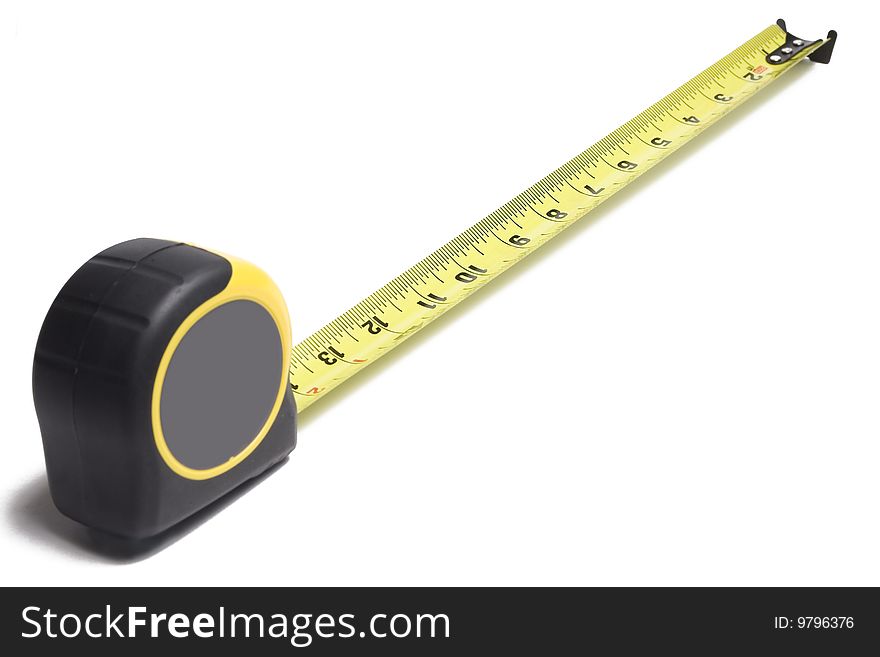 Tape measure isolated on white background. Tape measure isolated on white background