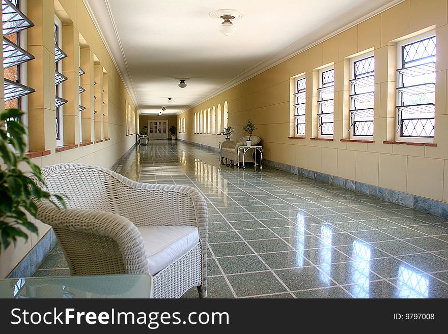 Corridor In Vintage Hotel