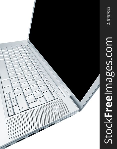 Modern and stylish laptop on a white background