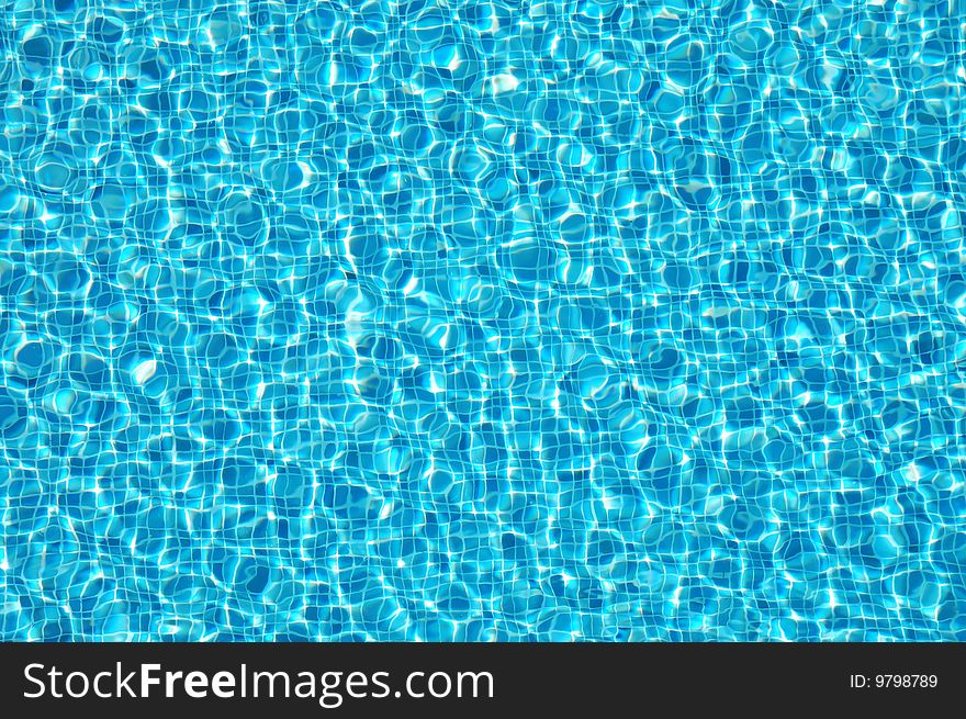 Water surface of a resort swimming pool