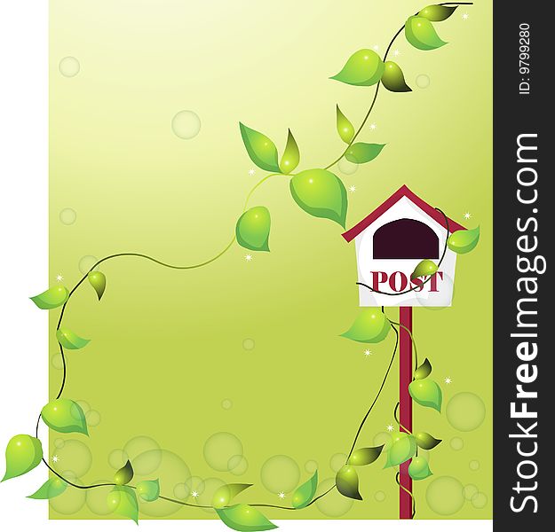 Vector painted vines spring theme