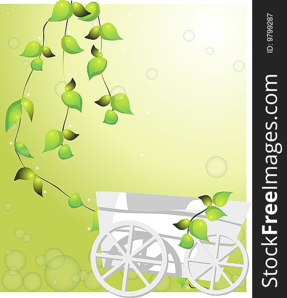 Vector painted vines spring theme