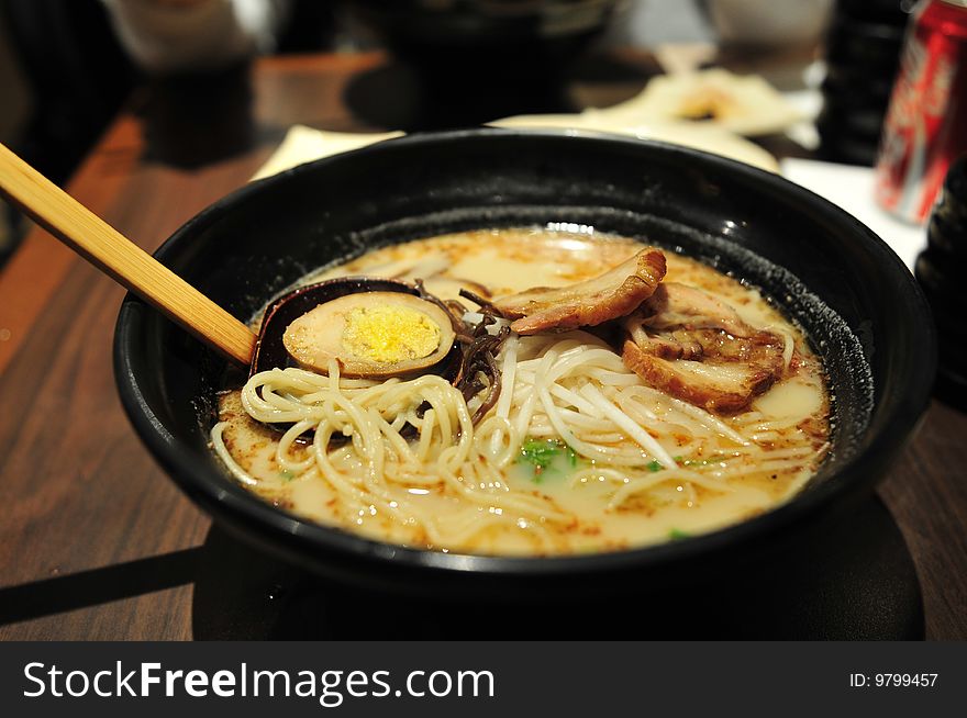 Delicious food beef noodle , beef and union soft and floury