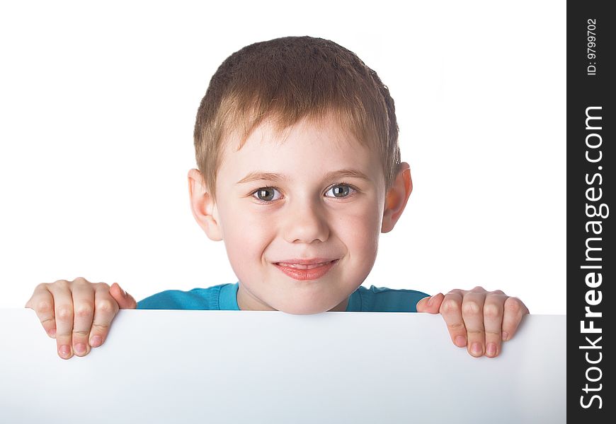 Portrait of the beautiful boy on the white background. Portrait of the beautiful boy on the white background