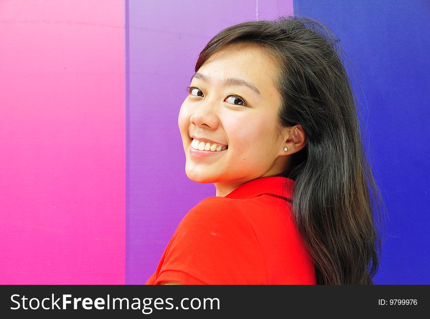 Beautiful Young Asian Woman Smiling.