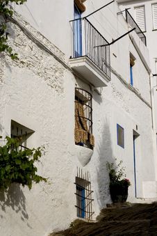 Street In Cadaques, Catalonia Royalty Free Stock Photography Street In Cadaques, Catalonia Royalty Free Stock Photography