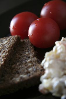 Tomatoes And Brown Bread Stock Image Tomatoes And Brown Bread Stock Image