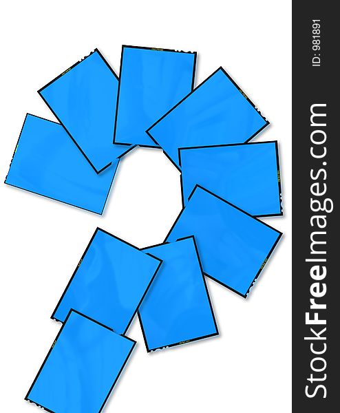 Computer generated blue film frame