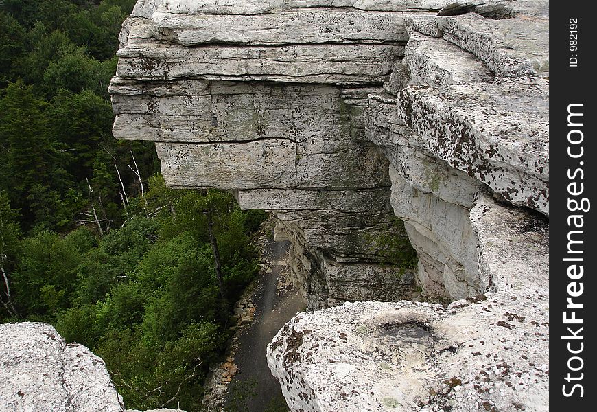 View from the cliff edge, MInnewaska State park, NY