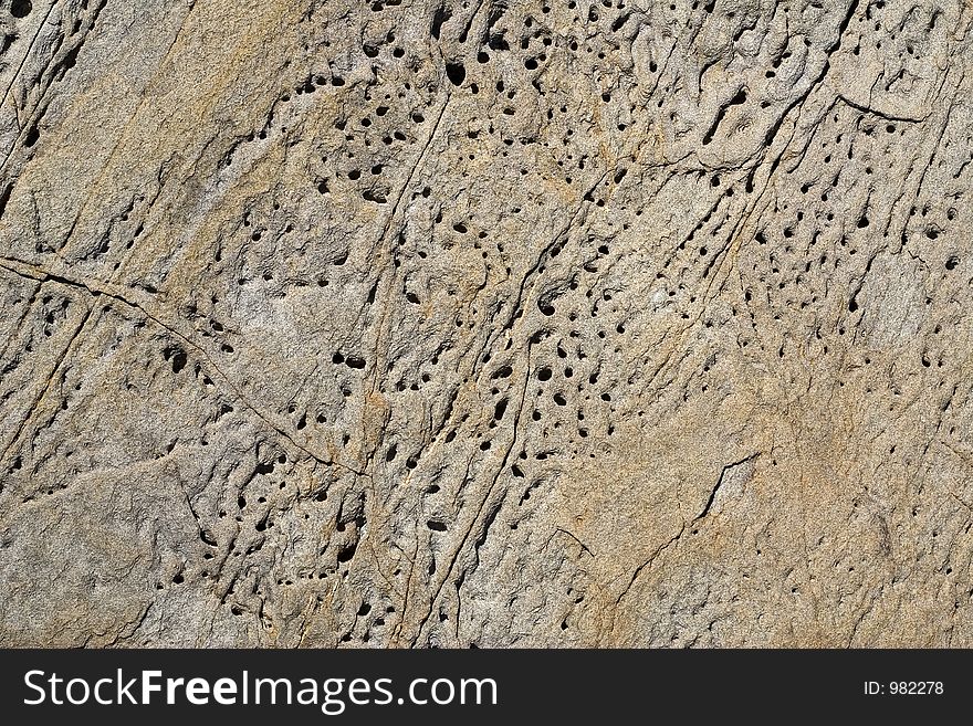 Stone texture with holes and fissures