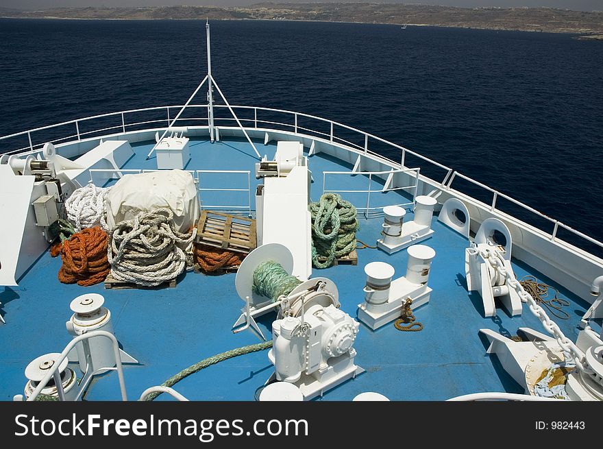 Malta - gozo ferry line view. Malta - gozo ferry line view