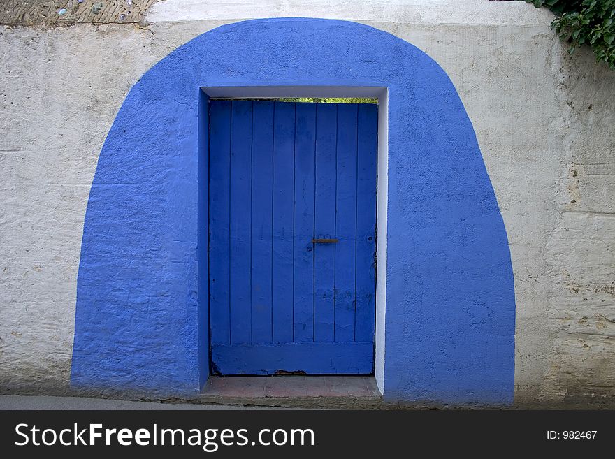 Blue door in Cadaques, Catalonia, Spain. Blue door in Cadaques, Catalonia, Spain