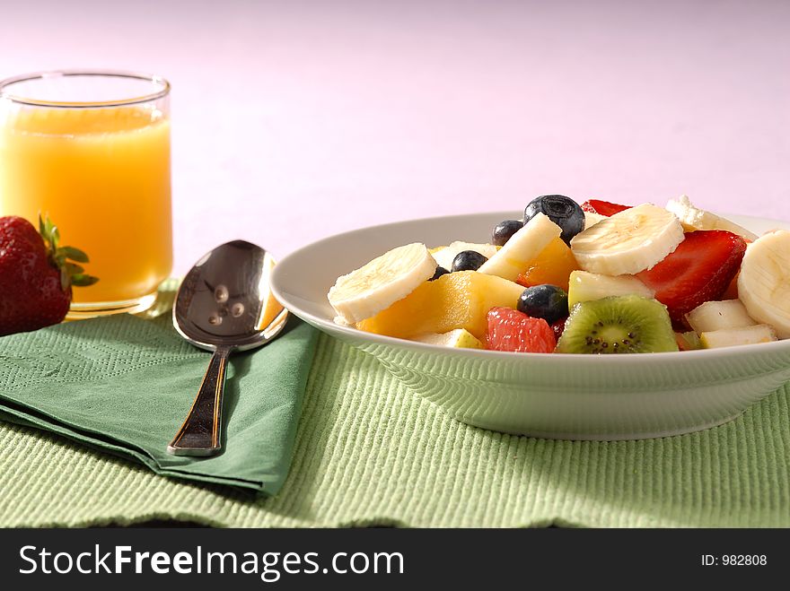 Breakfast on a table. Breakfast on a table