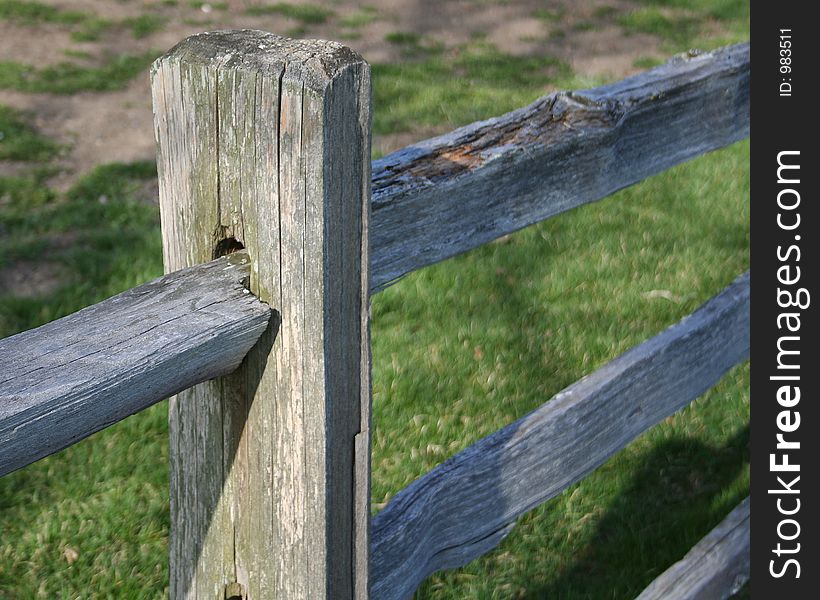 Rustic fence and fence post