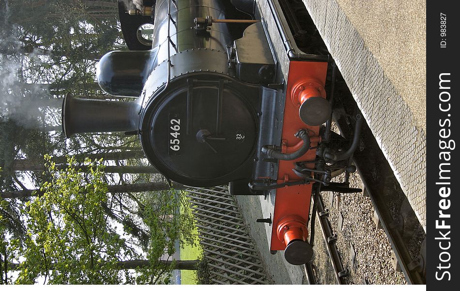 Old steam train at a railway museum