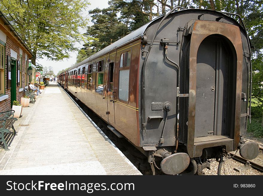 Old railway carriage at a railway museum