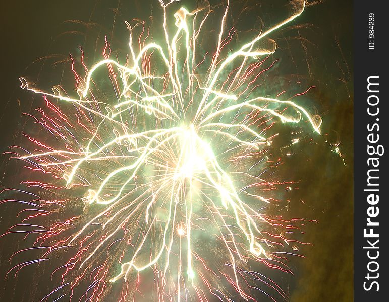 Festival firework in many colors